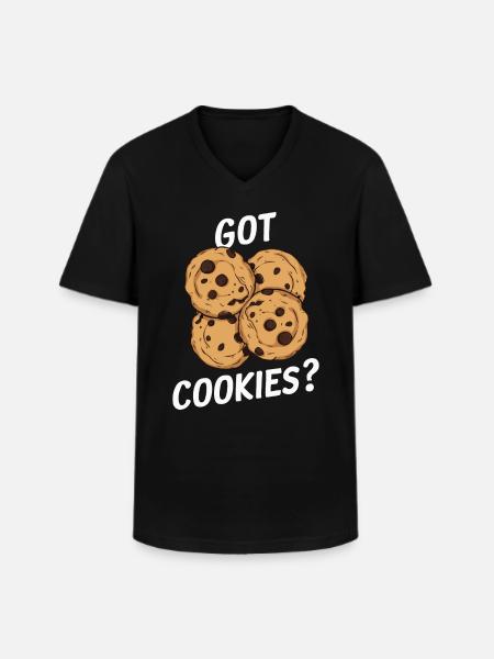 Cookies Cookie Biscuits Biscuits Chocolate - Men's V-Neck T-Shirt - black