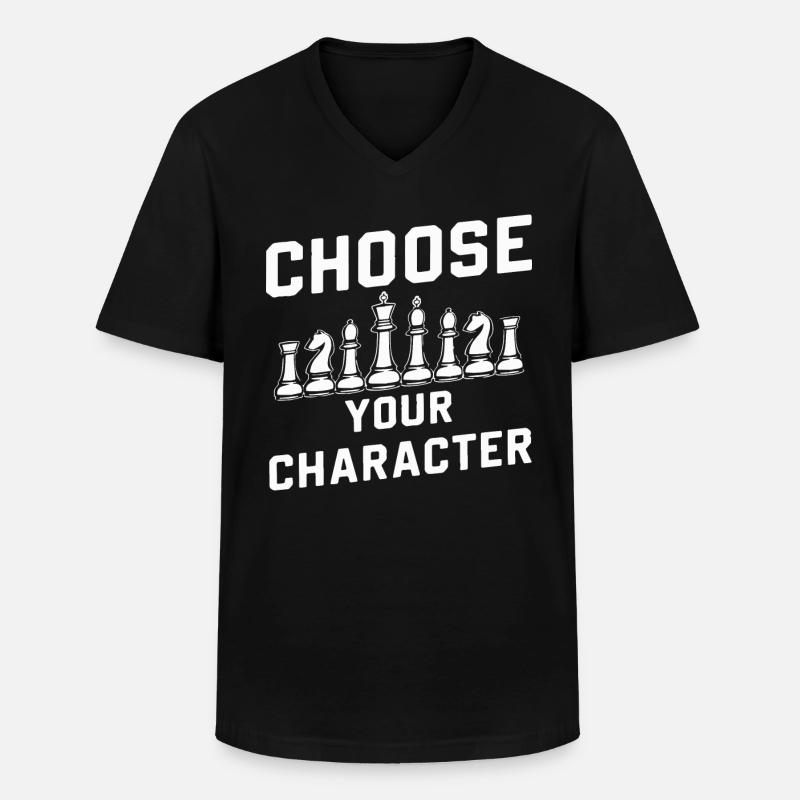 Chess Chess Player - Men's V-Neck T-Shirt - black