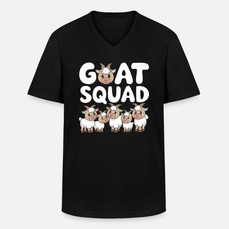 Ziege Gruppen Design Ziege Squad - Männer-T-Shirt mit V-Ausschnitt - Schwarz