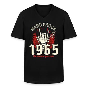 60 Jahre Rock 60 Jahre 1965 - Männer-T-Shirt mit V-Ausschnitt - Schwarz - Vorne - AI Model Male 178 dark (178cm)