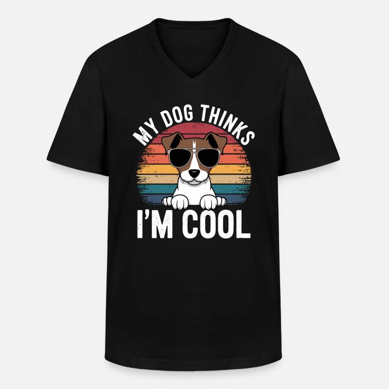 Jack Russell Terrier Besitzer - Männer-T-Shirt mit V-Ausschnitt - Schwarz