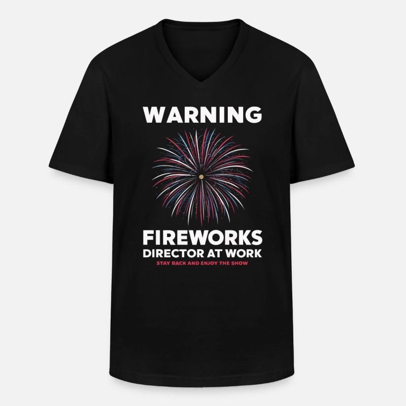 Pyrotechnics Fireworks Pyrotechnics - Men's V-Neck T-Shirt - black