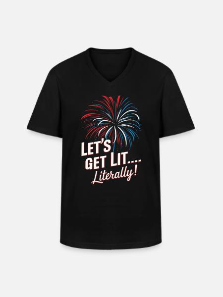 Pyrotechnics Fireworks Pyrotechnics - Men's V-Neck T-Shirt - black