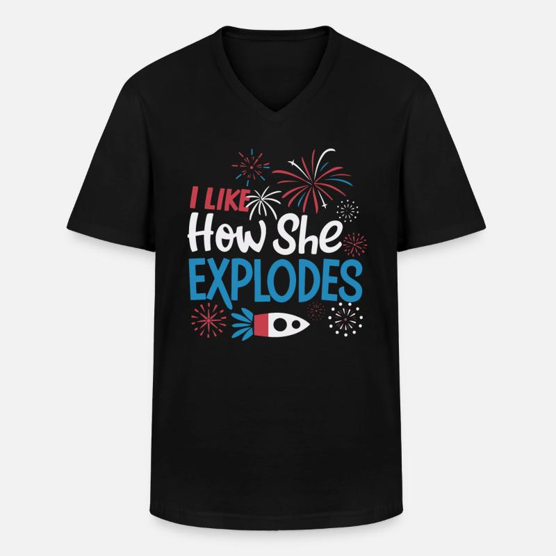 Pyrotechniker Feuerwerk Pyrotechnik - Männer-T-Shirt mit V-Ausschnitt - Schwarz