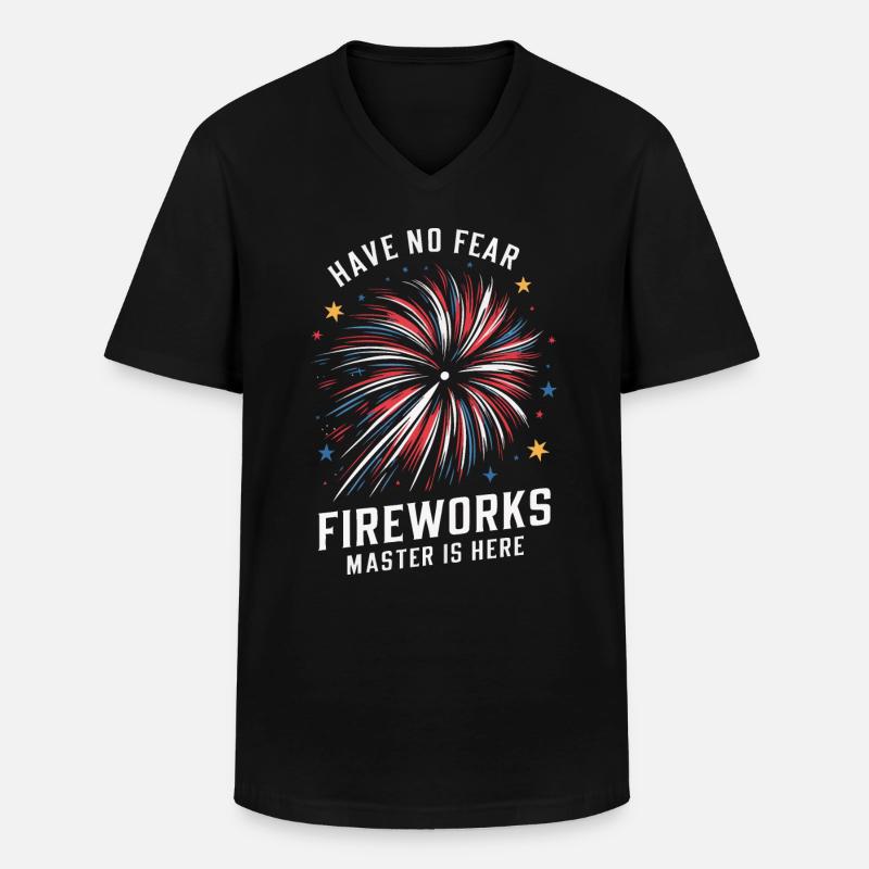 Pyrotechniker Feuerwerk Pyrotechnik - Männer-T-Shirt mit V-Ausschnitt - Schwarz