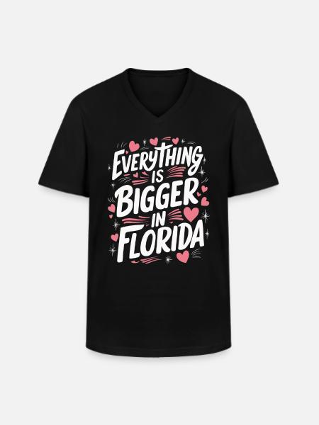 Florida USA America Seed - Men's V-Neck T-Shirt - black
