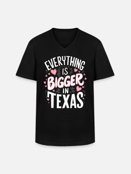 Texas State Texans Texas - Men's V-Neck T-Shirt - black
