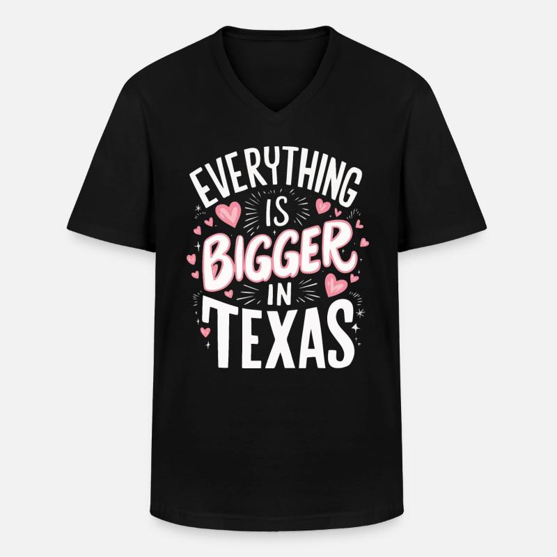 Texas State Texans Texas - Men's V-Neck T-Shirt - black