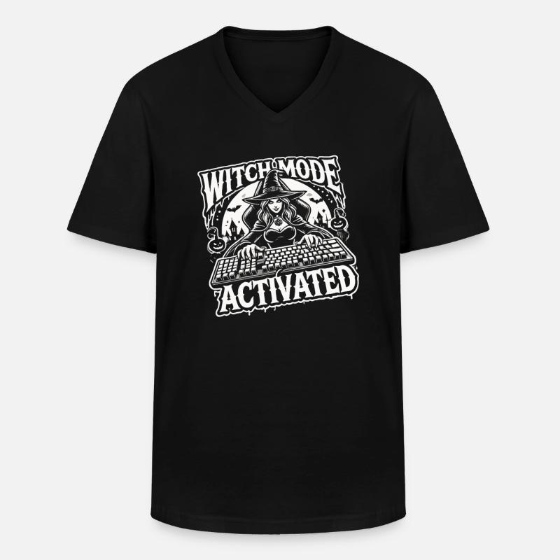 Hex Mode Enabled Design - Men's V-Neck T-Shirt - black
