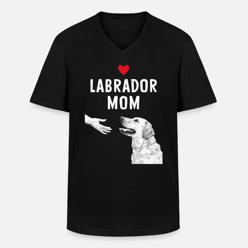 Labrador Hund - Männer-T-Shirt mit V-Ausschnitt - Schwarz