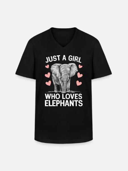 Elephant Animal Elephants Zoo - Men's V-Neck T-Shirt - black