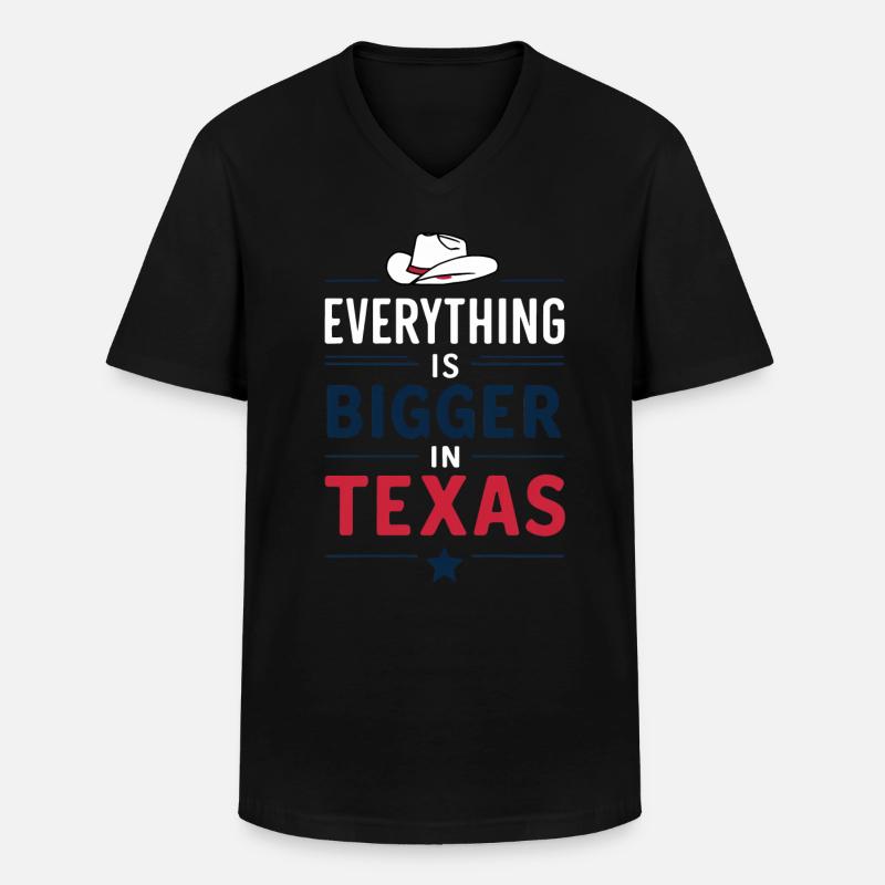 Texas State Texaner Texas - Männer-T-Shirt mit V-Ausschnitt - Schwarz