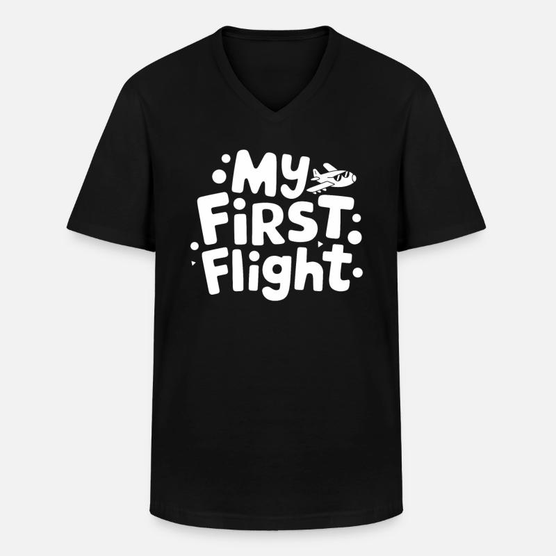 Mein Erster Flug Abenteuer Reise - Männer-T-Shirt mit V-Ausschnitt - Schwarz