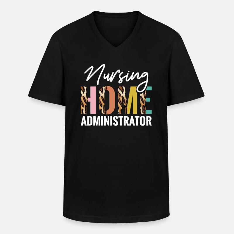 Nursing Home Administrators - Men's V-Neck T-Shirt - black