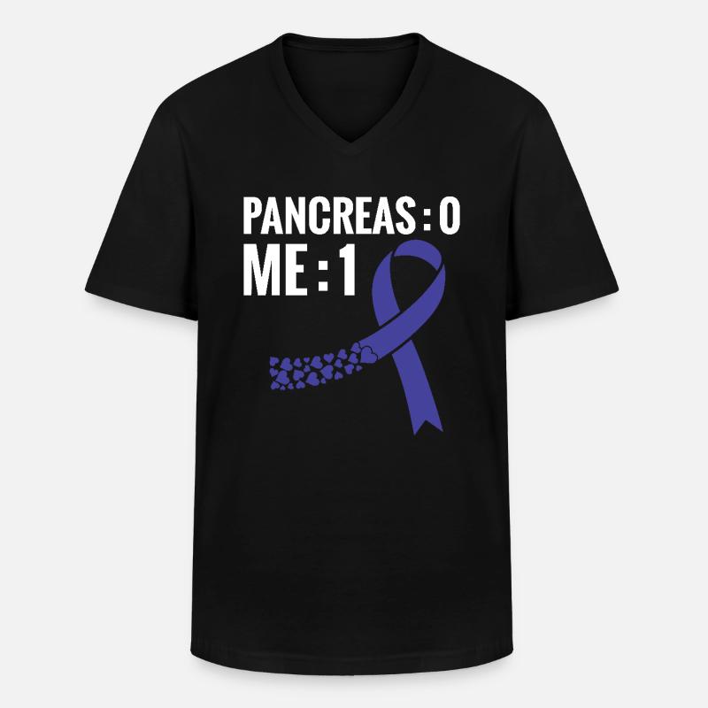 Bauchspeicheldrüsenchirurgie Bauchspeicheldrüse 0 - Männer-T-Shirt mit V-Ausschnitt - Schwarz