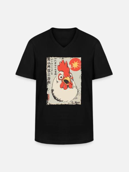 Angry funny cartoon - Men's V-Neck T-Shirt - black