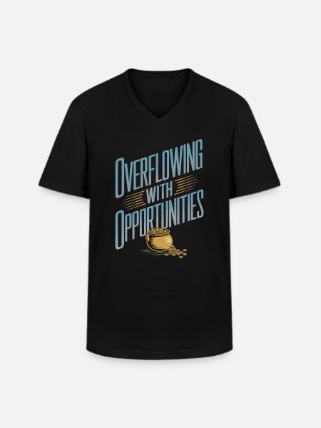 Manifesting Abundance with Possibilities - Men's V-Neck T-Shirt - black