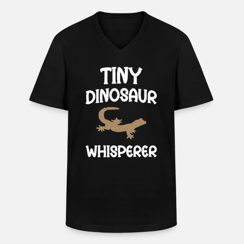 Winziges Dinosaurier Whisperer - Männer-T-Shirt mit V-Ausschnitt - Schwarz