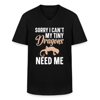 Désolé, je ne me souviens pas que mon - T-shirt col V Homme - noir - Devant - AI Model Male 178 dark (178cm)