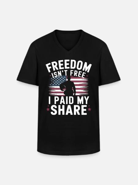 Veteran Military Soldier - Men's V-Neck T-Shirt - black