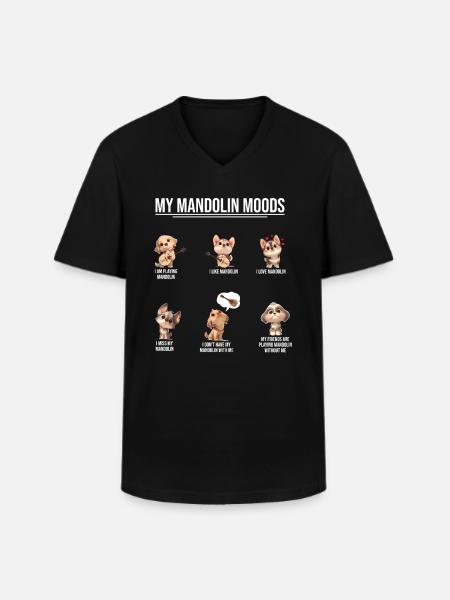 Mandolin Never Call It Guitar - Men's V-Neck T-Shirt - black