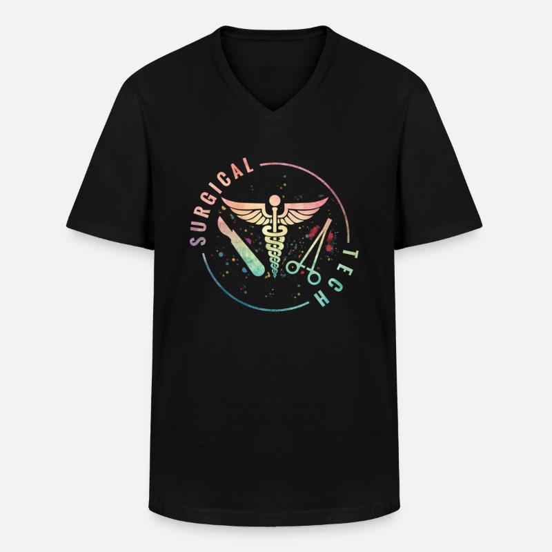 Technique chirurgicale : j’apporte beaucoup - T-shirt col V Homme - noir