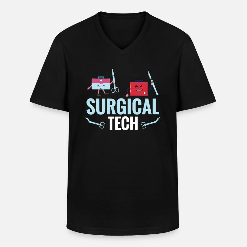 Technique chirurgicale : j’apporte beaucoup - T-shirt col V Homme - noir
