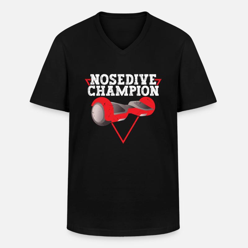 Hoverboard Nostive Champion - Männer-T-Shirt mit V-Ausschnitt - Schwarz
