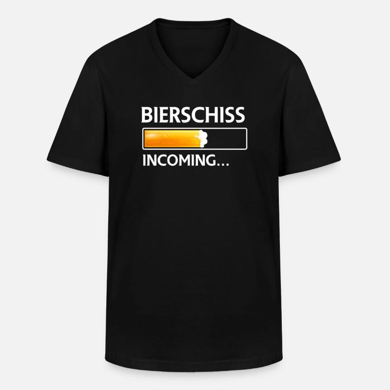 Bier Party lustig - Männer-T-Shirt mit V-Ausschnitt - Schwarz