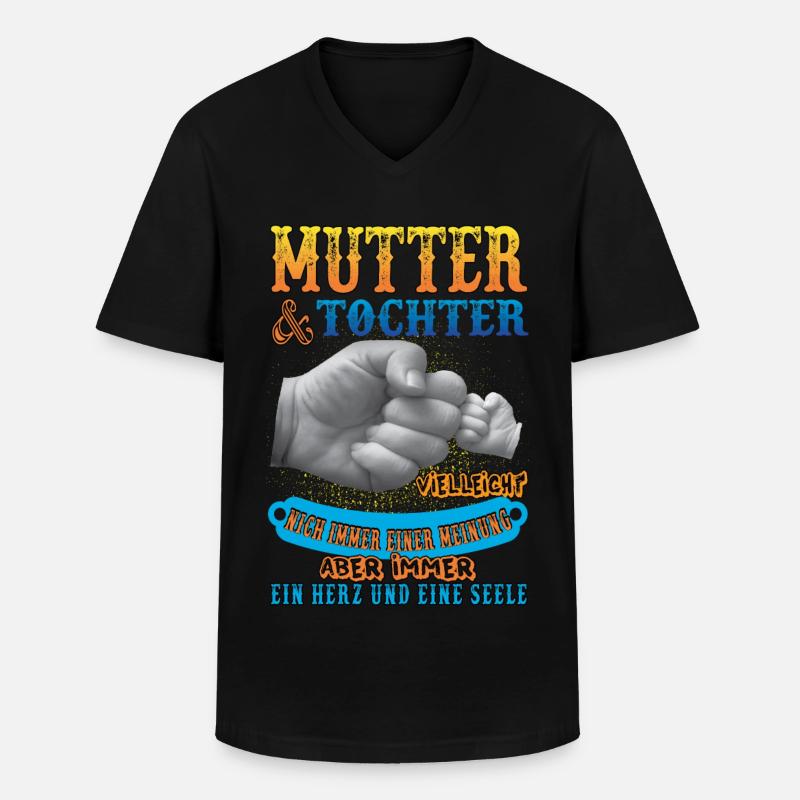 mutter und tochter - Männer-T-Shirt mit V-Ausschnitt - Schwarz