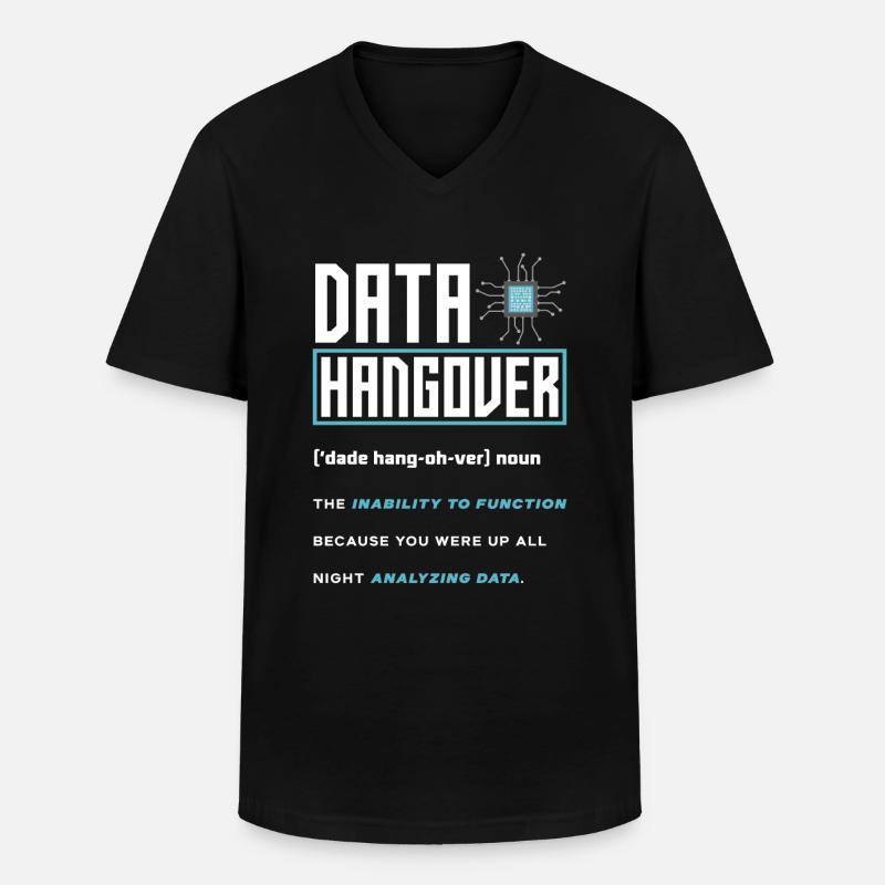 Data Engineering Data Analysis - Men's V-Neck T-Shirt - black