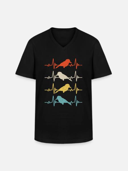 Kookaburra Birder Birdwatcher Ornithology - Men's V-Neck T-Shirt - black