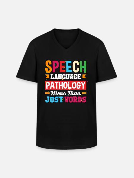 Speech Language Pathologist Speech Therapist - Männer-T-Shirt mit V-Ausschnitt - Schwarz