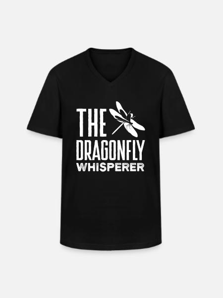 Libellules Demoiselle Entomologie La Libellule - T-shirt col V Homme - noir