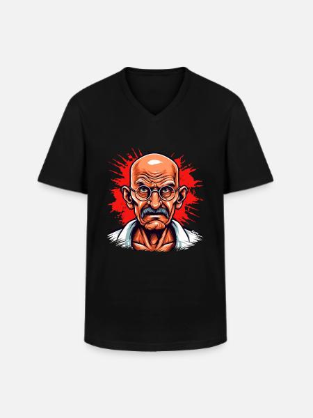 Anführer der friedlichen Revolution - Männer-T-Shirt mit V-Ausschnitt - Schwarz