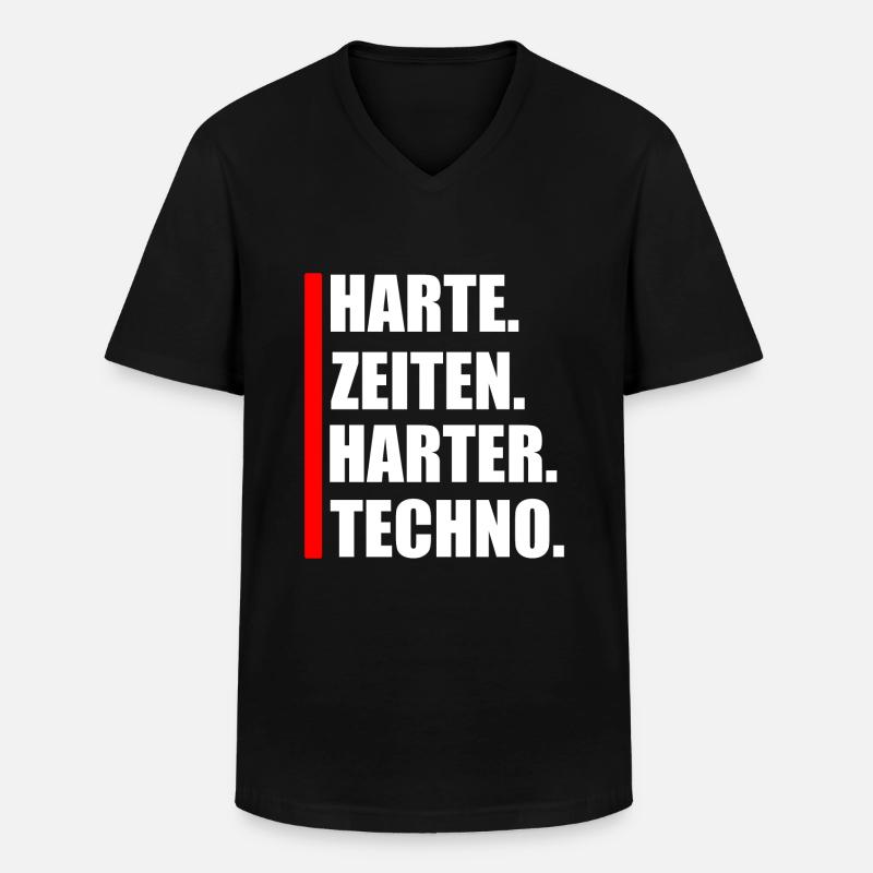 Techno Rave - Männer-T-Shirt mit V-Ausschnitt - Schwarz
