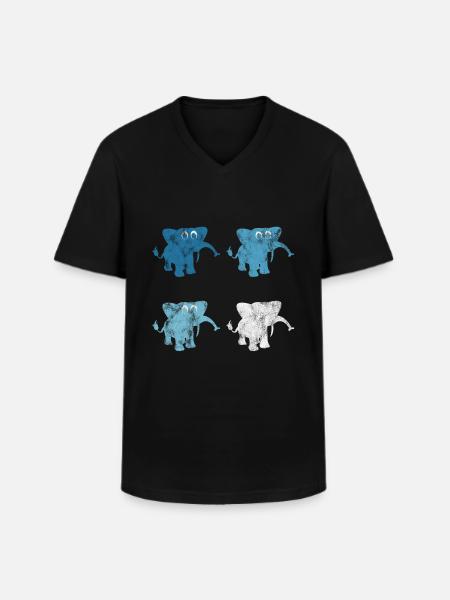 Eléphant éléphant pour enfants - T-shirt col V Homme - noir