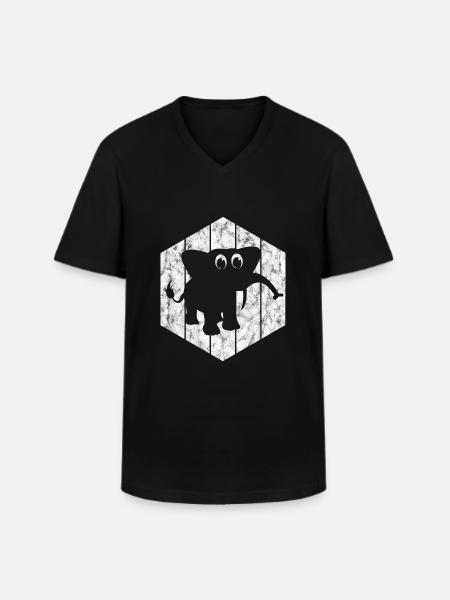 Eléphant éléphant pour enfants - T-shirt col V Homme - noir