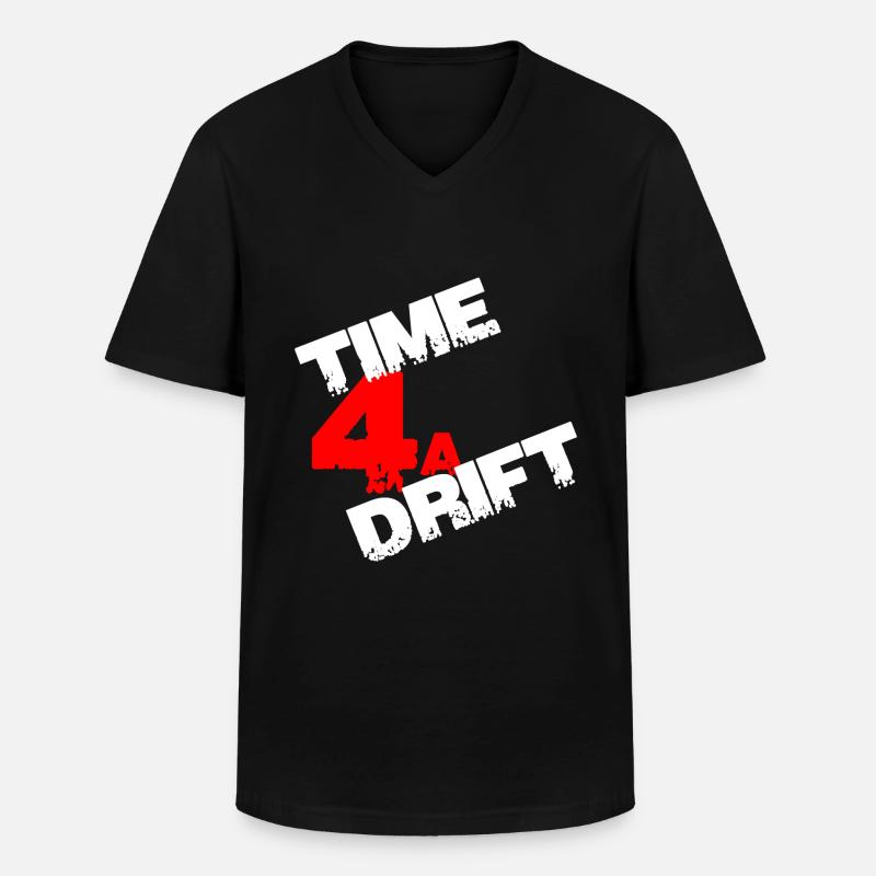Time 4 a Drift Geschenk - Männer-T-Shirt mit V-Ausschnitt - Schwarz