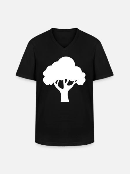 Baum Symbol - Männer-T-Shirt mit V-Ausschnitt - Schwarz