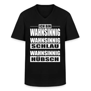 Stolz Wahnsinnig - Männer-T-Shirt mit V-Ausschnitt - Schwarz - Vorne - AI Model Male 178 dark (178cm)