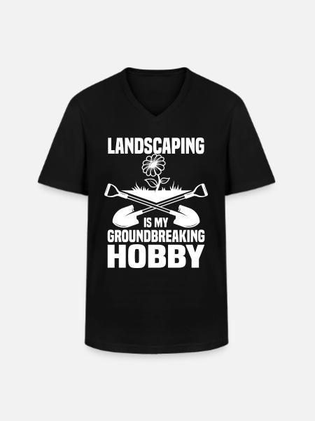 Landschaftsgestaltung - Männer-T-Shirt mit V-Ausschnitt - Schwarz