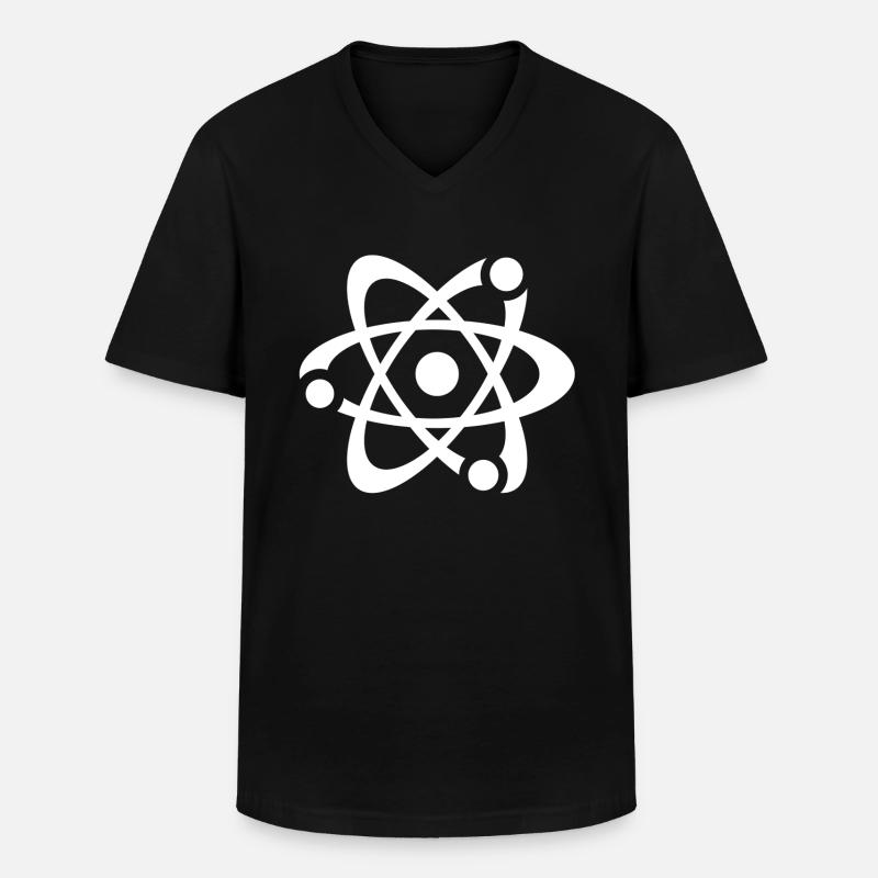 Atom - Männer-T-Shirt mit V-Ausschnitt - Schwarz