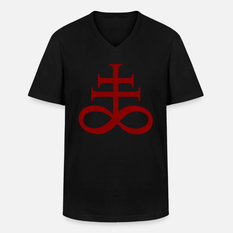 Leviathan Cross - Männer-T-Shirt mit V-Ausschnitt - Schwarz