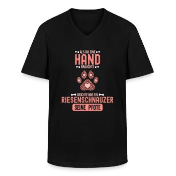 Geschenkidee Riesenschnauzer - Männer-T-Shirt mit V-Ausschnitt - Schwarz - Vorne - AI Model Male 178 dark (178cm)