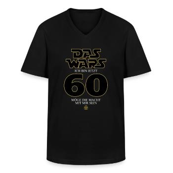 Das wars Ich bin jetzt 60 Jahre Geburtstag - Männer-T-Shirt mit V-Ausschnitt - Schwarz - Vorne - AI Model Male 178 dark (178cm)