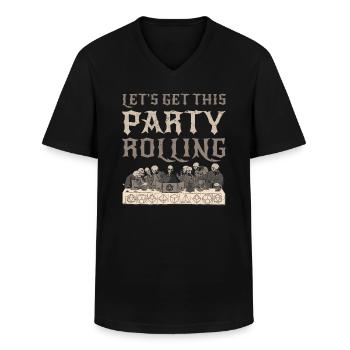 Roleplaying Game Rollenspiel Boardgame RPG-Party - Männer-T-Shirt mit V-Ausschnitt - Schwarz - Vorne - AI Model Male 178 dark (178cm)