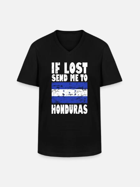 Honduras Flag Saying - Men's V-Neck T-Shirt - black