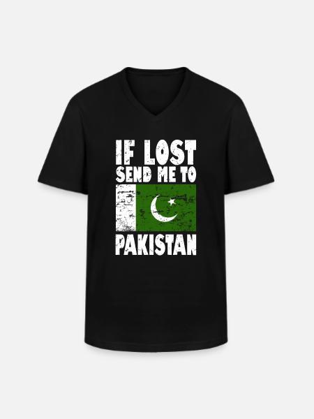Drapeau pakistanais - T-shirt col V Homme - noir