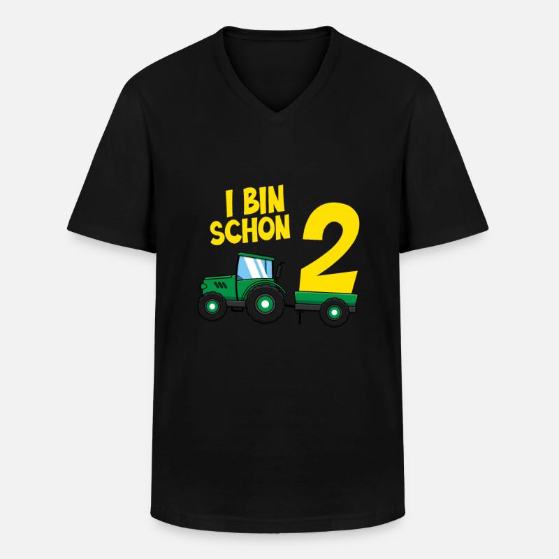 Ich bin schon 2 - Männer-T-Shirt mit V-Ausschnitt - Schwarz